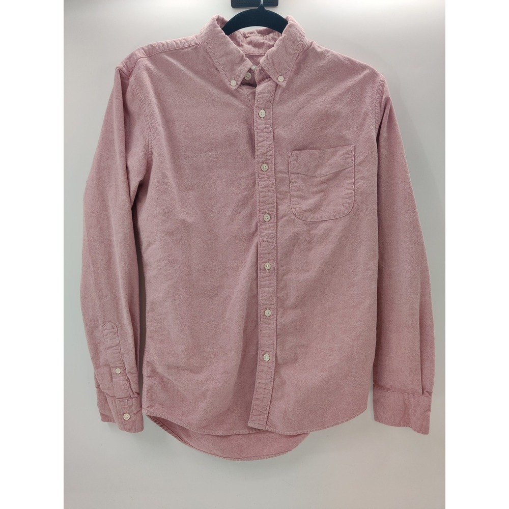 American Eagle Mens Small Pink Oxford Button Down Shirt Long‎ Sleeve Cotton